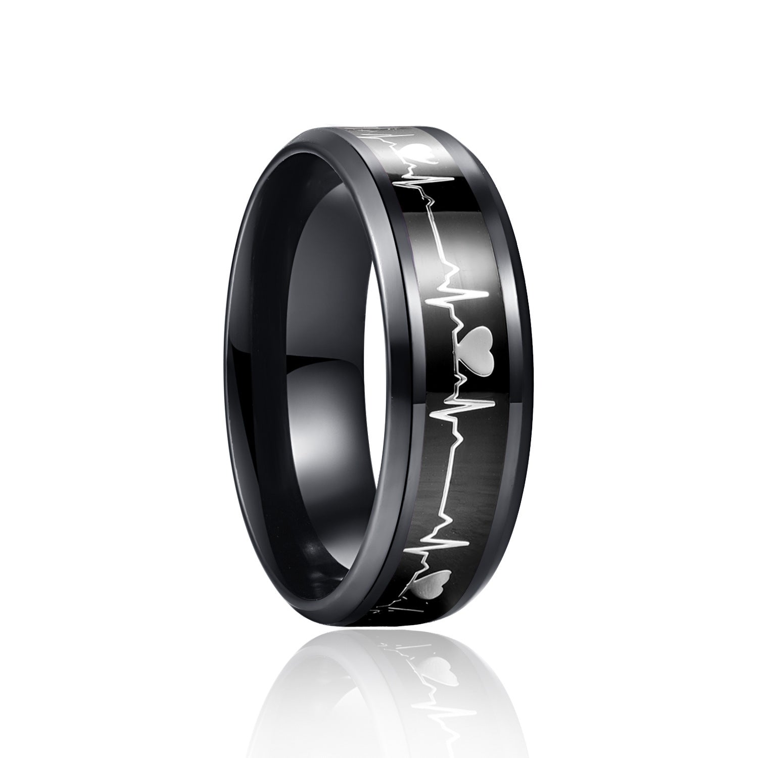 Heartbeat Metal Sheet Glue Drop Ring