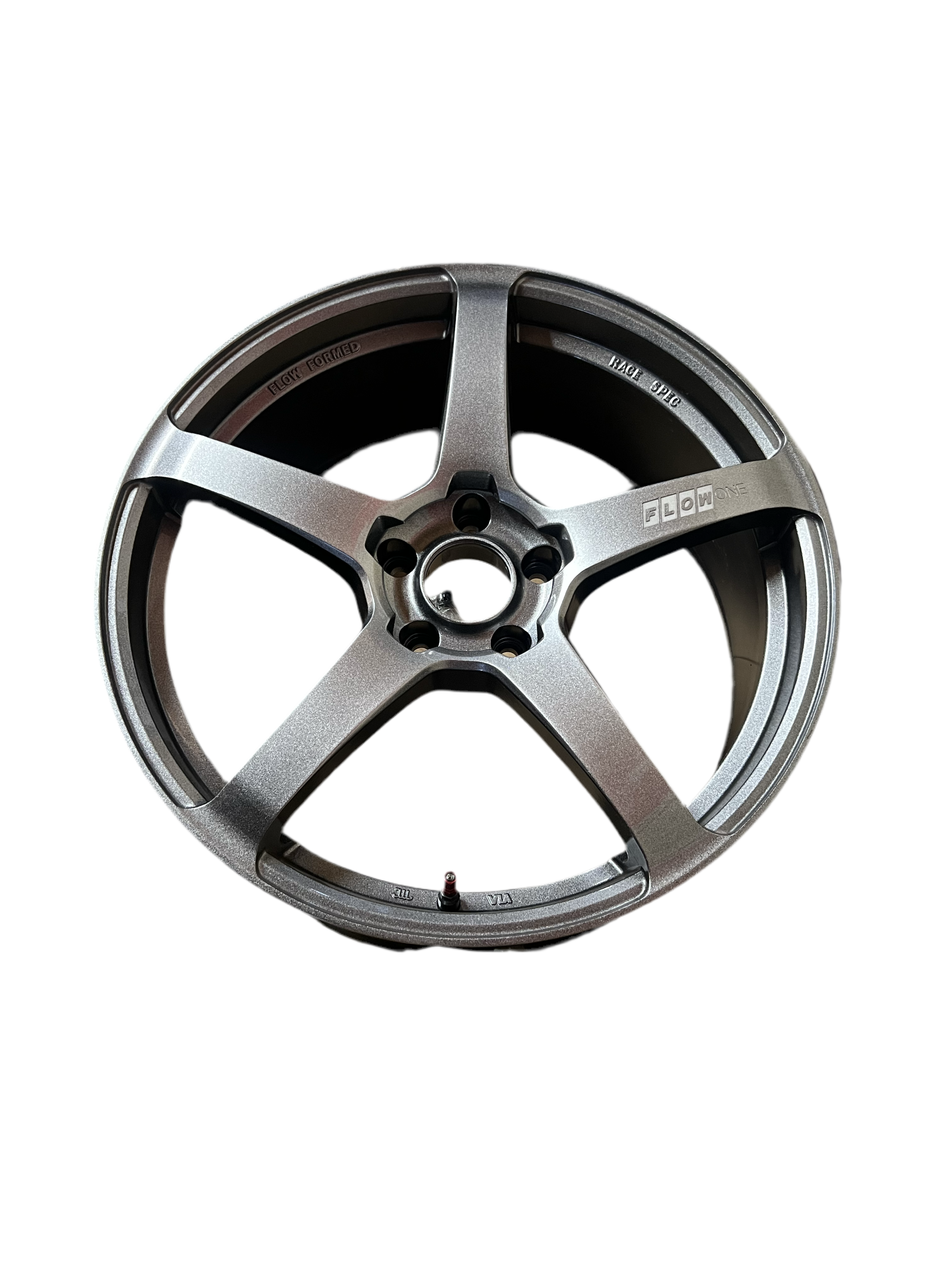 Flow one F5 20x8.5 et32 5x120 Gloss gunmetal silver