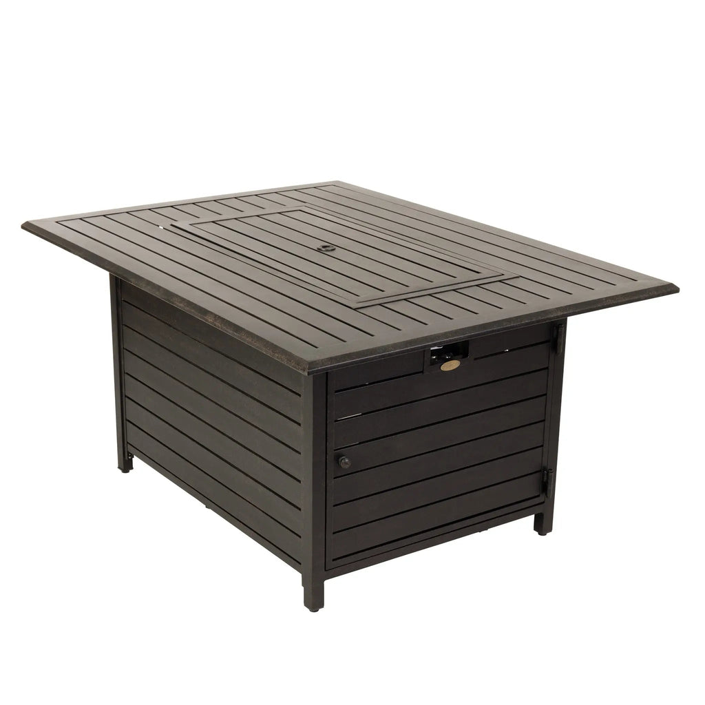 Longmont 48" Rectangular Aluminum Convertible Gas Fire Pit Table