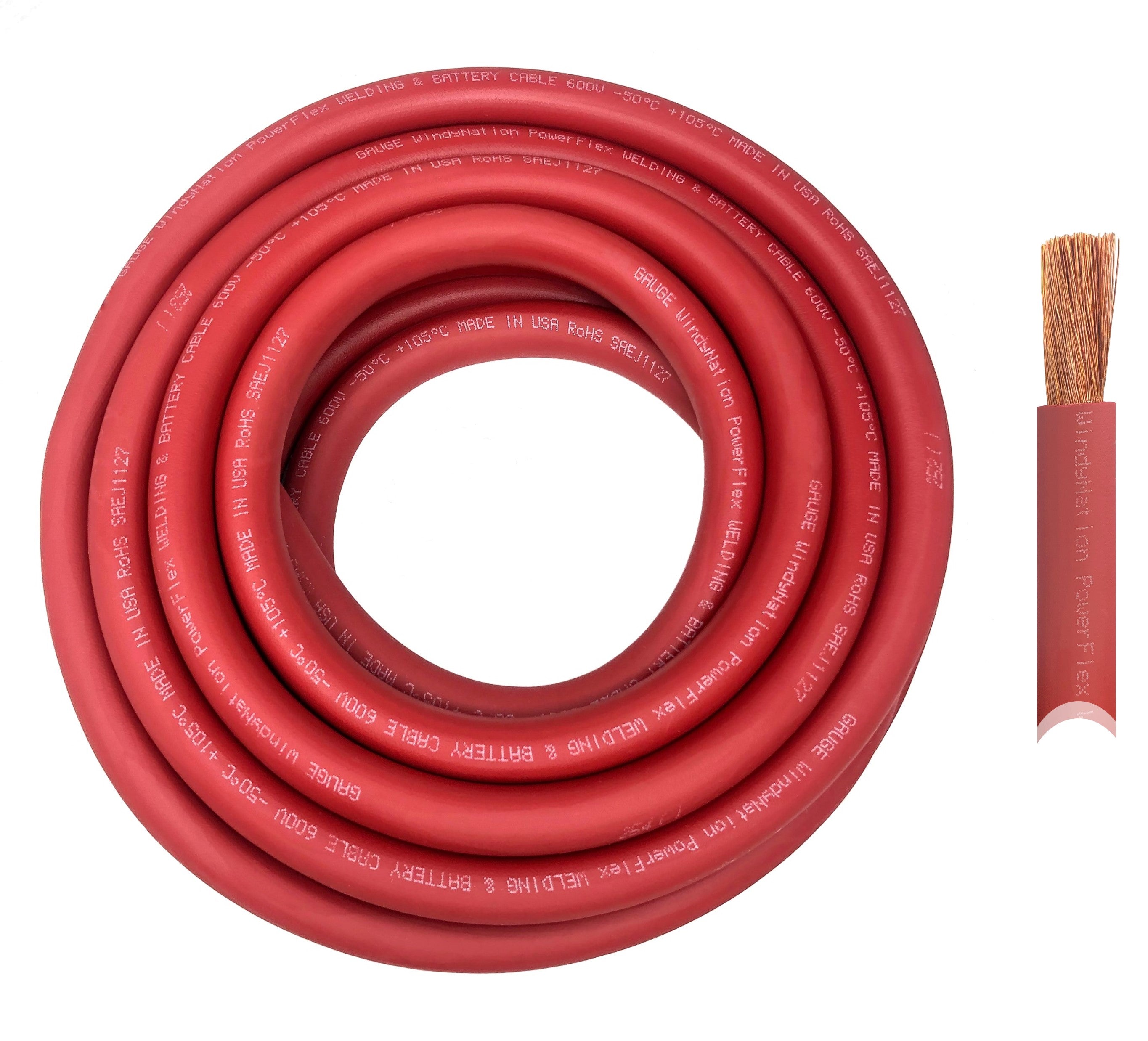 4/0 Gauge Pure Copper Ultra Flexible Welding & Battery Cable