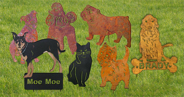 Metal Poodle Sculpture or Dog Wall Art