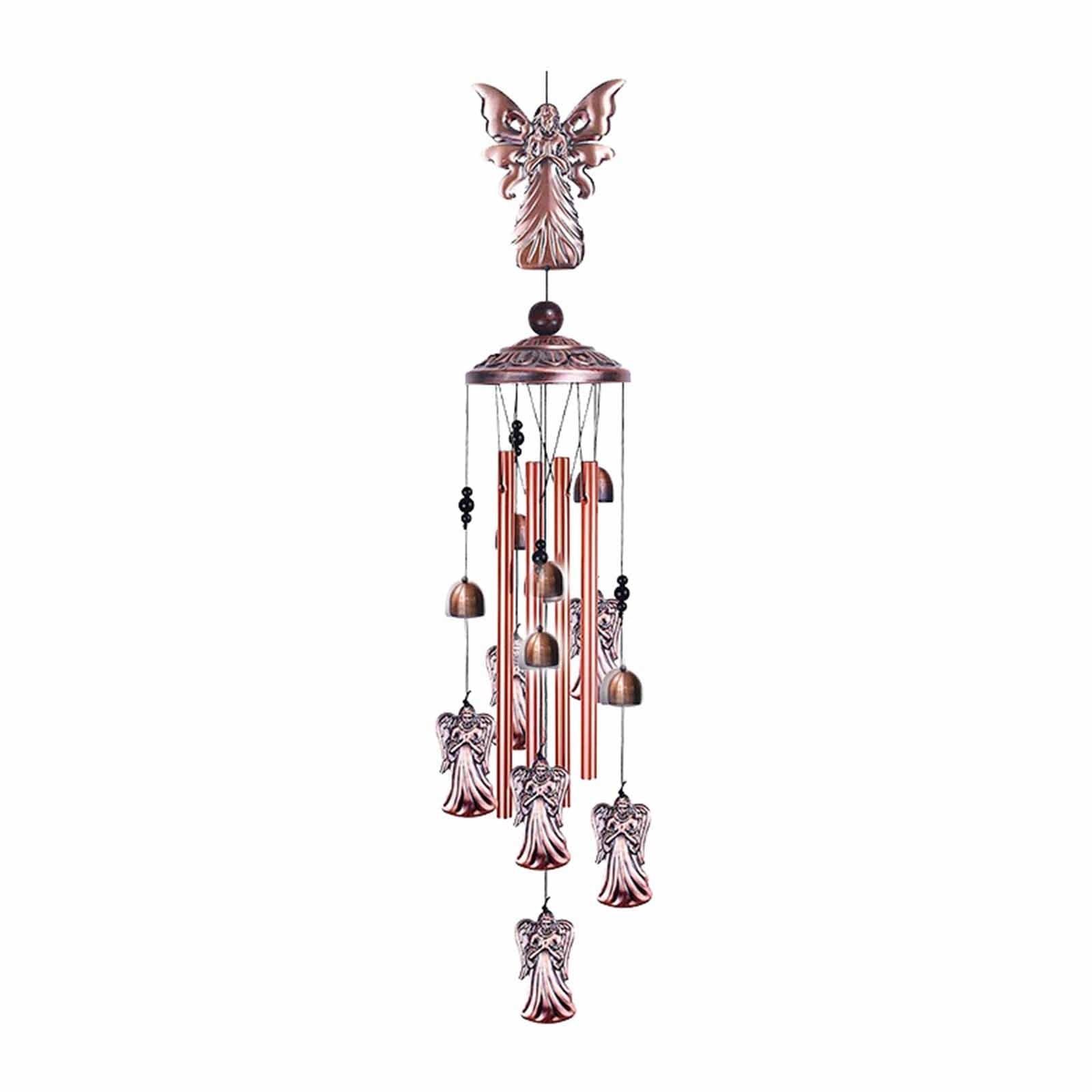 Retro Metal Romantic Wind Catcher Animal Wind Chime Iron Art Wind Bell Tubes Aluminum Tubes Hanging Art Wind Bell Gift Hanging Pendant Ornament For Home Xmas Mom Gifts Festival Balcony Garden Decoration